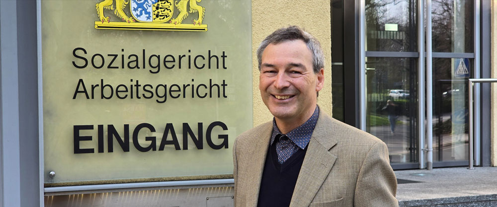 Sieghart Böhme vor dem Sozial- und Arbeitsgericht